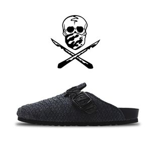 The Shoe Surgeon Black Python Luxe Mule Men's 10 / Women's 11.5